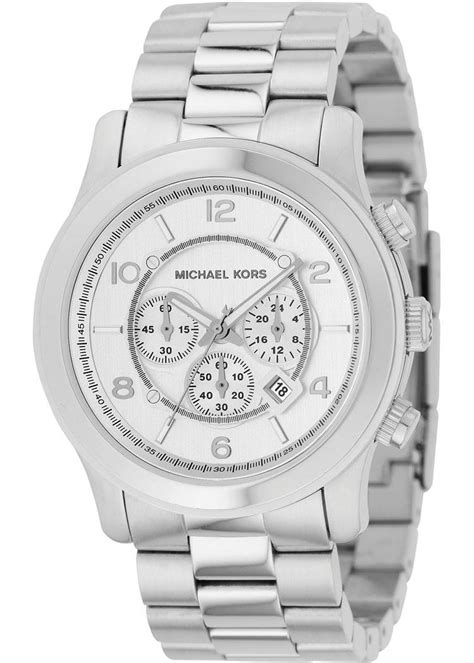 michael kors watch silver runway 28mm|michael kors runway chronograph watch.